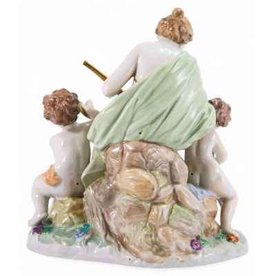 Скульптура Евтерпа и музицирующие путти Sächsische Porzellan-Manufaktur Dresden фарфор Германия Потсшаппель, Германия 1900-е гг