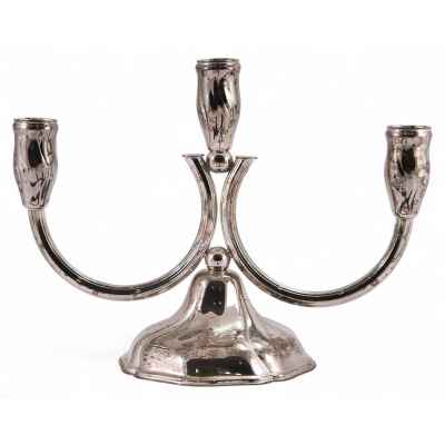 Канделябр в стиле модерн серебрение, Европа ХХ в. 27х20,5 см. Европа Начало XX века