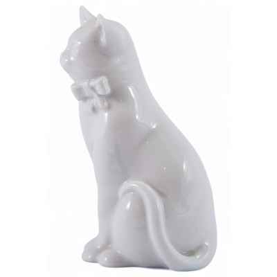 Скульптура Кот с бантиком фарфор, Херенд (Herend) Венгрия 1940-е гг. H-11,5 см. Венгрия, фабрика «Herend» 1940-е гг