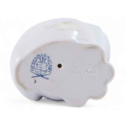 Скульптура Кот с бантиком фарфор, Херенд (Herend) Венгрия 1940-е гг. H-11,5 см. Венгрия, фабрика «Herend» 1940-е гг