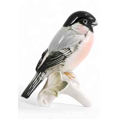 Скульптура Снегирь фарфор, Карл Энц (Karl Ens) Германия после 1945 г. Н-12,2 см. Фолъкштадт, Германия после 1945 г