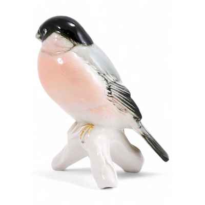Скульптура Снегирь фарфор, Карл Энц (Karl Ens) Германия после 1945 г. Н-12,2 см. Фолъкштадт, Германия после 1945 г