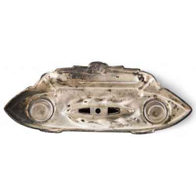 Письменный прибор «Броненосец» серебрение, Франция нач. 20 в Франция Начало XX века