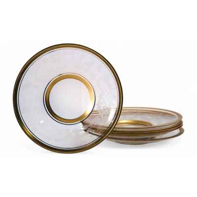 Комплект тарелок стекло, Богемия нач. XX в. 17х2,5 см. Богемия Начало XX века