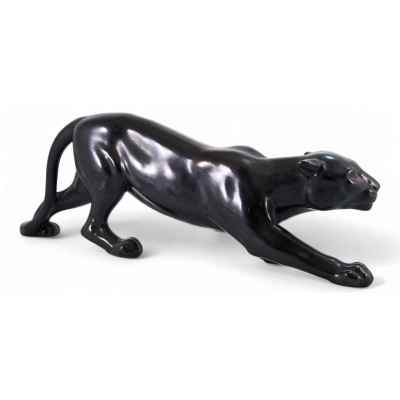 Скульптура Пантера керамика Европа 1920-30-е гг. 41х14 см. Европа 1920-1930 гг
