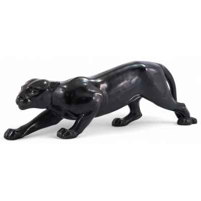 Скульптура Пантера керамика Европа 1920-30-е гг. 41х14 см. Европа 1920-1930 гг