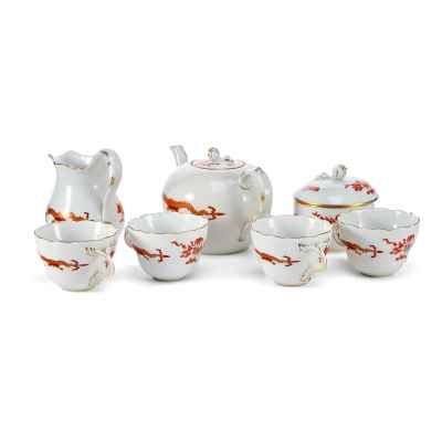 Чайный сервиз шинуазри Китайский дракон фарфор, Мейссен (Meissen) Германия 1930 гг. Германия Исполнитель: фабрика «Meissen» 1930 гг