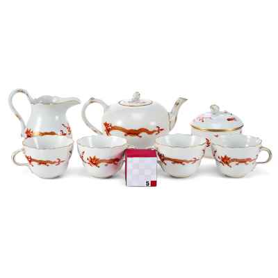 Чайный сервиз шинуазри Китайский дракон фарфор, Мейссен (Meissen) Германия 1930 гг. Германия Исполнитель: фабрика «Meissen» 1930 гг