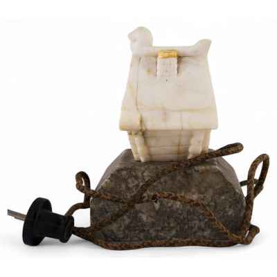 Настольная лампа мраморная. СССР 1940-1950 гг