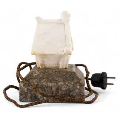 Настольная лампа мраморная. СССР 1940-1950 гг