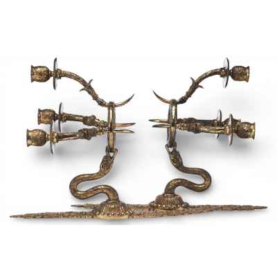 Парные бра в стиле эклектики Европа Третья четверть XIX века