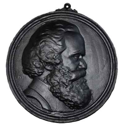 Барельеф портрет К. Маркса Касли 1939 г. Каслинский чугунолитейный завод 1939