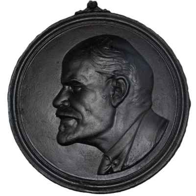 Барельеф портрет В. И. Ленина Касли 1939 г. Каслинский чугунолитейный завод 1939