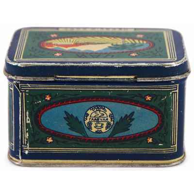 Жестяная коробочка для грузинского чая Главчай, СССР 1946