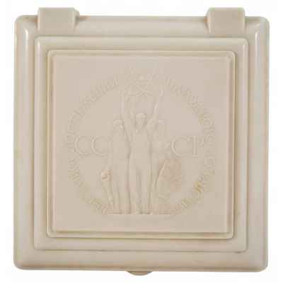 Шкатулка ВДНХ 1950г завод “Карболит” Орехово-Зуево 1950 гг