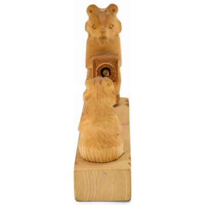 Деревянная подвижная игрушка Хитрый фотограф Богородское 1970-80 гг. 10,8x19,8 см. Село Богородское 1978