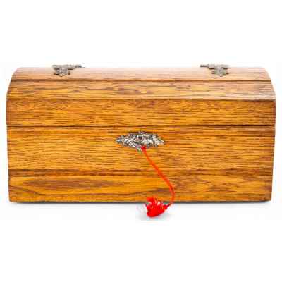 Сундучок с накладками в стиле нео-рококо дерево, Европа сер. ХХ в. 13,2x27x16,7 см. Европа Середина XX века