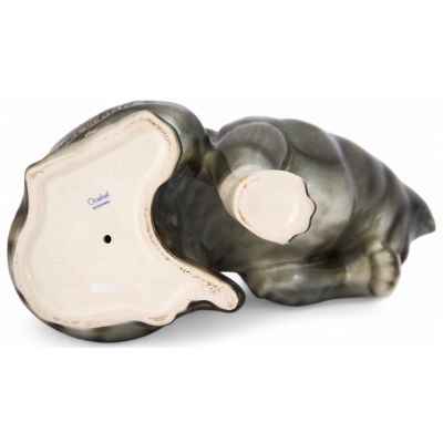 Скульптура Кошка, лижущая лапу фаянс Гебель (Goebel) Германия 1979-90-е г. H-26 см. Гебель, Германия 1979-1990 гг