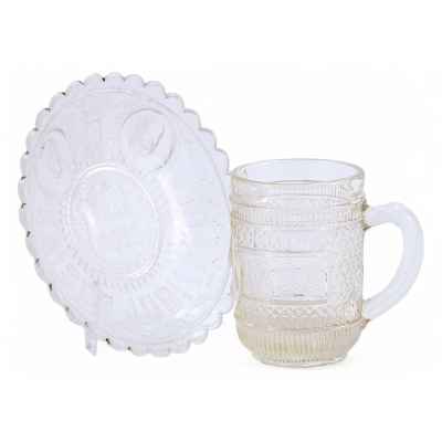 Блюдце и кружка «Юбилей кайзера» Mariánská Huť, Herálec (Богемия). Фабрика: Соломона Райха и Ко 1898