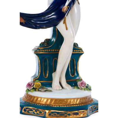 Скульптура Обнаженная фарфор, Е.&А. Müller Германия 1890-1927 гг. Н- 27,8 см. Рудольштадт 1890-1927 гг