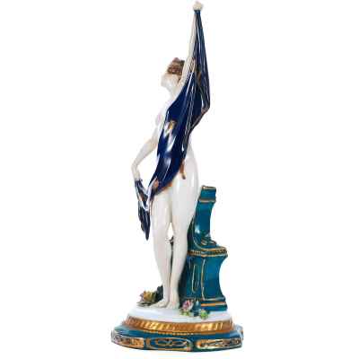 Скульптура Обнаженная фарфор, Е.&А. Müller Германия 1890-1927 гг. Н- 27,8 см. Рудольштадт 1890-1927 гг