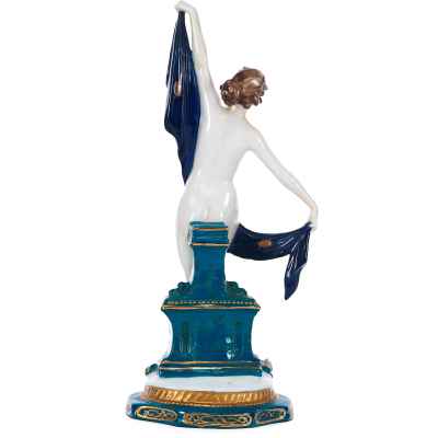 Скульптура Обнаженная фарфор, Е.&А. Müller Германия 1890-1927 гг. Н- 27,8 см. Рудольштадт 1890-1927 гг