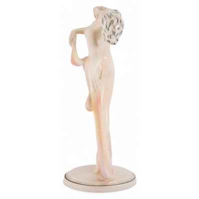 Скульптура Танцовщица фаянс, Хертвиг (Hertwig & Со.) ГДР 1950 гг. Н-28,5 см. Кацухетте, Германия 1950 гг