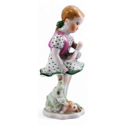 Скульптура Сломанная кукла фарфор, Херенд (Herend) Венгрия 1949-60 гг. H-13,5 см. Херенд, Венгрия. 1949-1960 гг