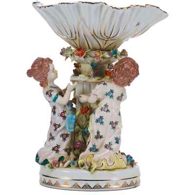 Ваза для фруктов Игра, фарфор роспись Н- 25,7 см. Германия. XX век