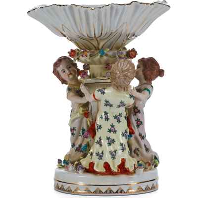 Ваза для фруктов Игра, фарфор роспись Н- 25,7 см. Германия. XX век