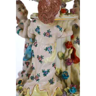 Ваза для фруктов Игра, фарфор роспись Н- 25,7 см. Германия. XX век