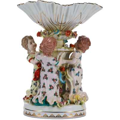 Ваза для фруктов Игра, фарфор роспись Н- 25,7 см. Германия. XX век