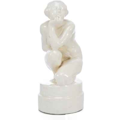 Скульптура Сидящая обнаженная фаянс, Rako Раковник, Чехословакия сер. XX в. Н-32 см. Раковник (?), Чехословакия Вторая четверть XX века