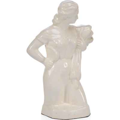 Скульптура Девушка со снопом фаянс, Rako Раковник, Чехословакия сер. XX в. Н-29,1 см. Раковник (?), Чехословакия Вторая четверть XX века