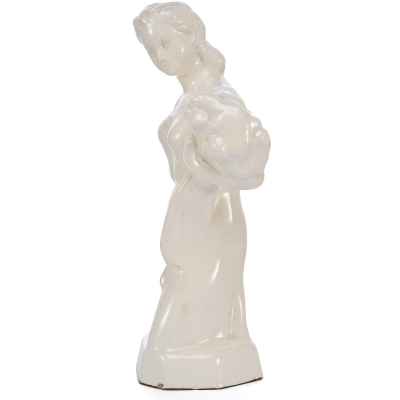 Скульптура Девушка со снопом фаянс, Rako Раковник, Чехословакия сер. XX в. Н-29,1 см. Раковник (?), Чехословакия Вторая четверть XX века