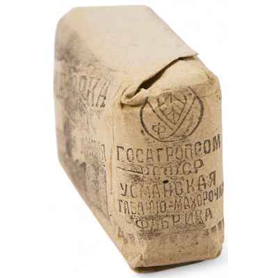 Упаковка легкой курительной крупки № 3 СССР 1950-60 гг. 5,5x8,5 см. СССР 1950-1960 гг