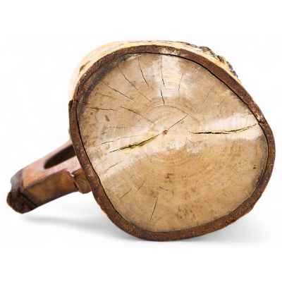 Деревянная Пивная кружка дерево, резьба, шлифовка, выжигание, роспись, лакировка Германия 1911 г. 19,1x14,5 см. Германия 1911