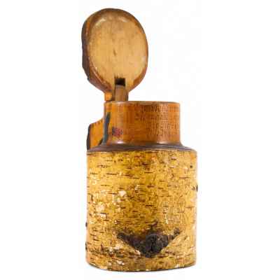 Деревянная Пивная кружка дерево, резьба, шлифовка, выжигание, роспись, лакировка Германия 1911 г. 19,1x14,5 см. Германия 1911