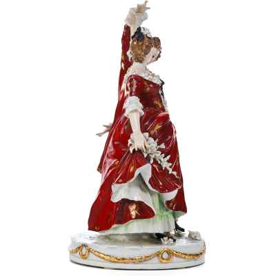 Скульптура Танец фарфор Аккерман и Фритц (Ackerman & Fritze) Германия 1908-38 гг. Н-29,5 см. Фолькштедт. Германия 1908-1938 гг