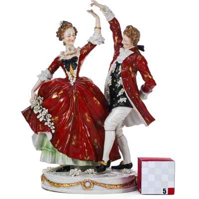 Скульптура Танец фарфор Аккерман и Фритц (Ackerman & Fritze) Германия 1908-38 гг. Н-29,5 см. Фолькштедт. Германия 1908-1938 гг