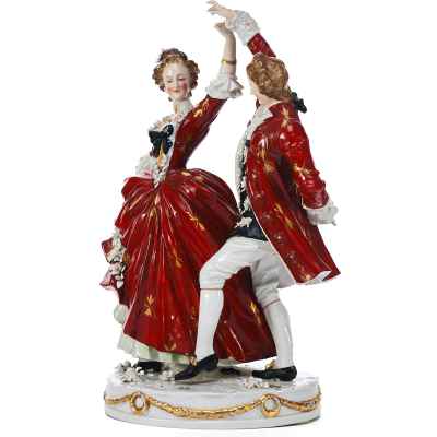 Скульптура Танец фарфор Аккерман и Фритц (Ackerman & Fritze) Германия 1908-38 гг. Н-29,5 см. Фолькштедт. Германия 1908-1938 гг