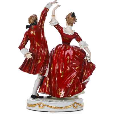 Скульптура Танец фарфор Аккерман и Фритц (Ackerman & Fritze) Германия 1908-38 гг. Н-29,5 см. Фолькштедт. Германия 1908-1938 гг