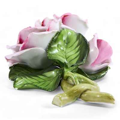 Скульптура Розовые розы фарфор, Херенд (Herend) Венгрия  1980-е гг. Херенд, Венгрия 1960-1980 гг