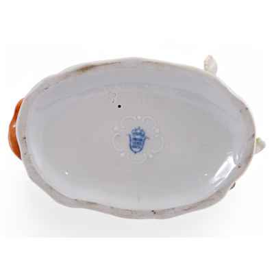 Скульптура Пастушок и цветочница фарфор, Unterweissbach Германия 1953-58 гг. H-15 см. Унтервайсбах, Германия 1953-1958 гг