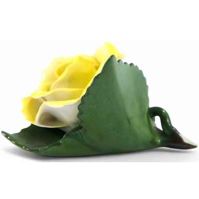 Скульптура Бутон чайной розы фарфор, Херенд (Herend) Венгрия 1980-е гг. Н-4,5 см. Херенд, Венгрия 1960-1986 гг