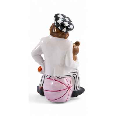 Скульптура Клоун О. Попов с олимпийским мишкой фарфор, Коростень кон. ХХ в. Н-19 см. Коростенский фарфоровый завод конец XX начало XXI вв