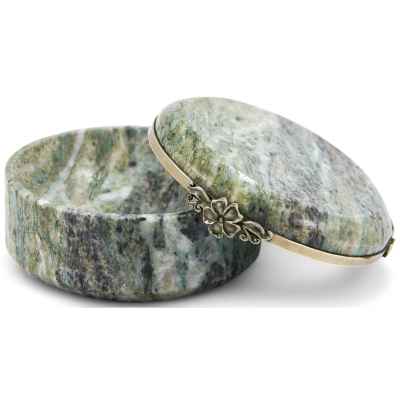 Шкатулка круглая Производственное объединение Уралзолото Рудник имени С.М. Кирова г. Березовск конец 1970 гг