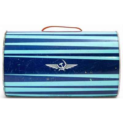 Сумка детская ланчбокс Ил-18 металл, ЭССР 1961 г. 13x21,1 см. Эстонская ССР 1961