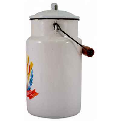 Бидон Юбилейный 50 лет ЛМЗ сталь, эмаль Лысьва СССР 1963 г. Н-28 см. СССР. Лысьвинский металлургический завод 1963