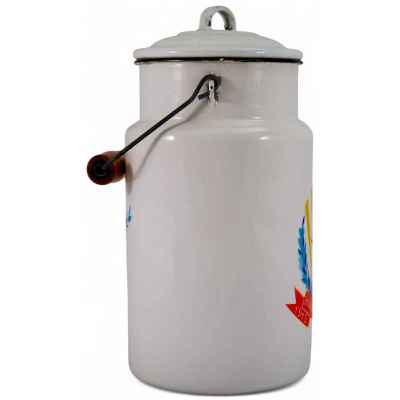 Бидон Юбилейный 50 лет ЛМЗ сталь, эмаль Лысьва СССР 1963 г. Н-28 см. СССР. Лысьвинский металлургический завод 1963